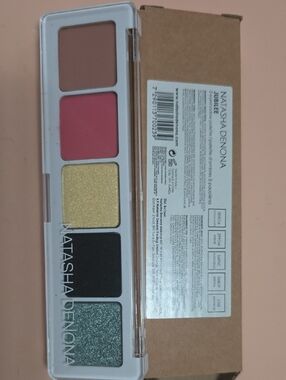 Natasha Denona 5-Pan Palette — Brown, Pink, Gold, Black, Green